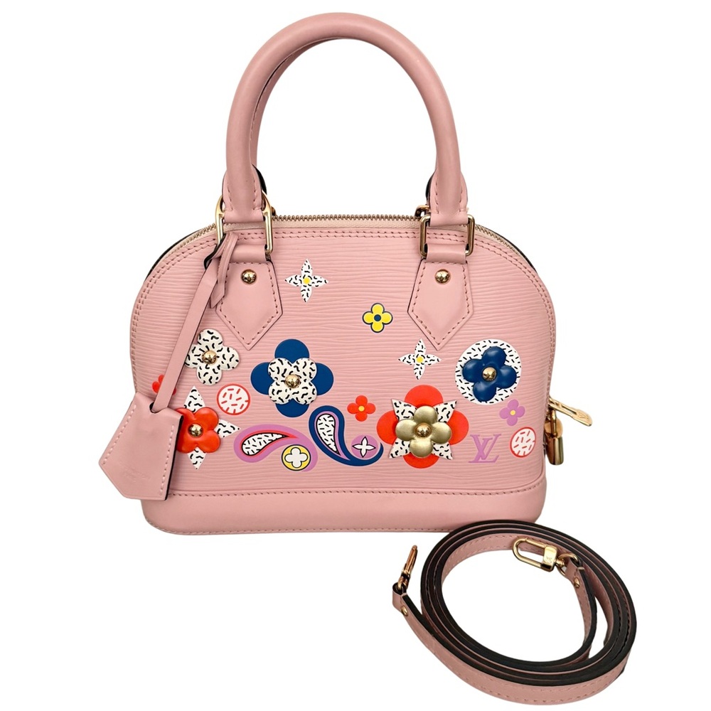 Louis Vuitton Epi Alma BB Blooming Flowers Multicolor Rose Ballerine Pink - Picture 1 of 15